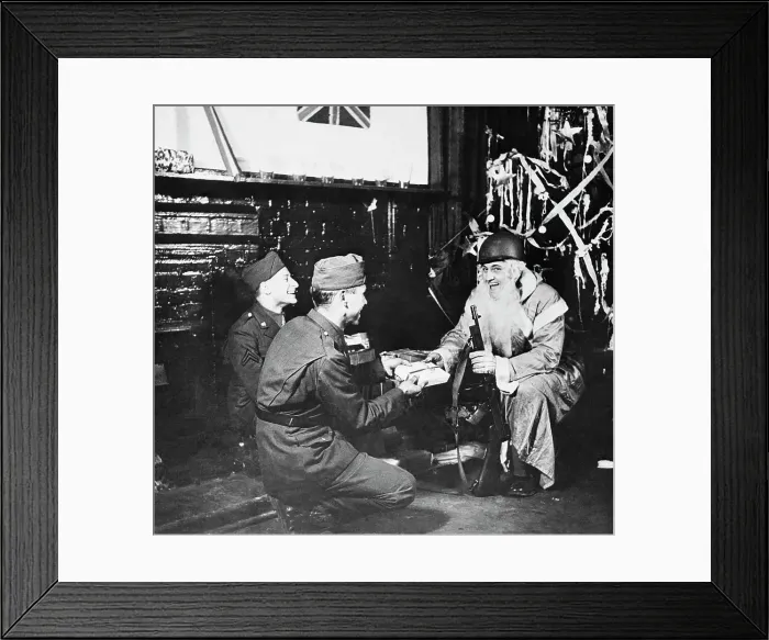 Framed Print : Soldiers Participating in Christmas Cheer Framed Print : Soldiers Participating in Christmas Cheer