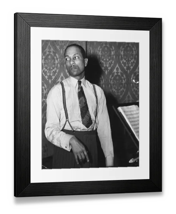 Framed Print : Andy Kirk Pausing at Music Stand Framed Print : Andy Kirk Pausing at Music Stand