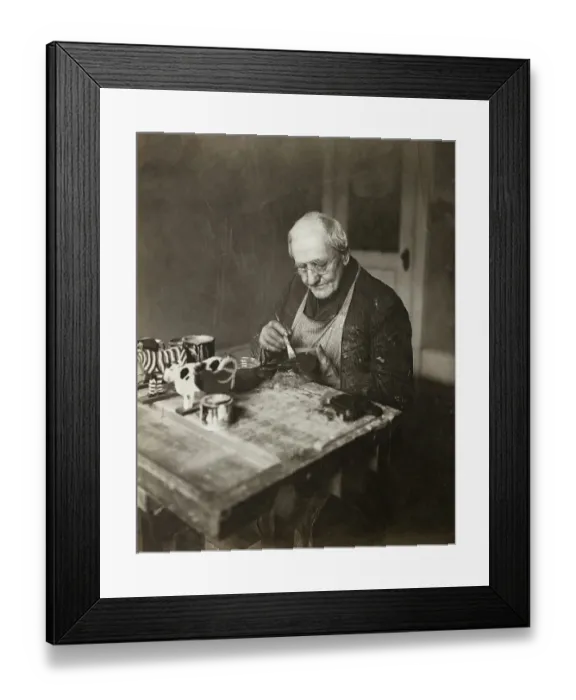 Framed Print : Elderly Toy Maker at Work Framed Print : Elderly Toy Maker at Work