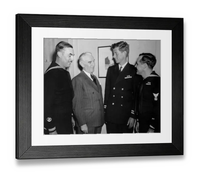 Framed Print : John F. Kennedy and His Crew
