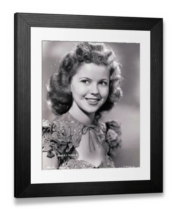 Framed Print : Actress Shirley Temple in Lace Cut Dress Framed Print : Actress Shirley Temple in Lace Cut Dress
