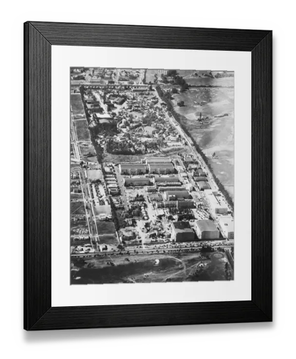 Framed Print : Aerial View of Twentieth Century Fox Studios Framed Print : Aerial View of Twentieth Century Fox Studios