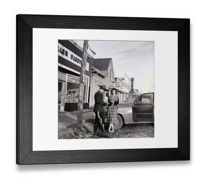 Framed Print : Canadian Mountie Writing Ticket for Motorist Framed Print : Canadian Mountie Writing Ticket for Motorist