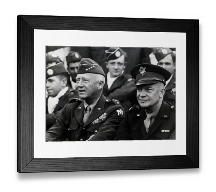 Framed Print : Generals Patton and Eisenhower Framed Print : Generals Patton and Eisenhower