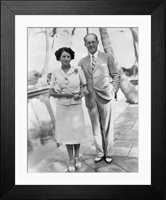Framed Print : Mrs And Mrs Joseph Kennedy; Full Length Framed Print : Mrs And Mrs Joseph Kennedy; Full Length