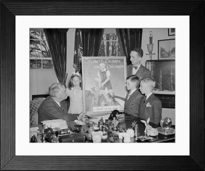 Framed Print : President Franklin D.Roosevelt Receiving Norman Rockwell Painting Framed Print : President Franklin D.Roosevelt Receiving Norman Rockwell Painting