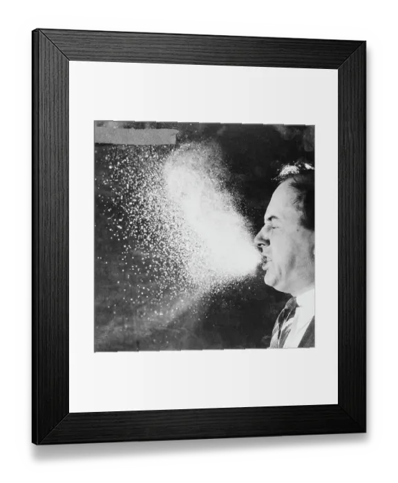 Framed Print : Man Sneezing Framed Print : Man Sneezing