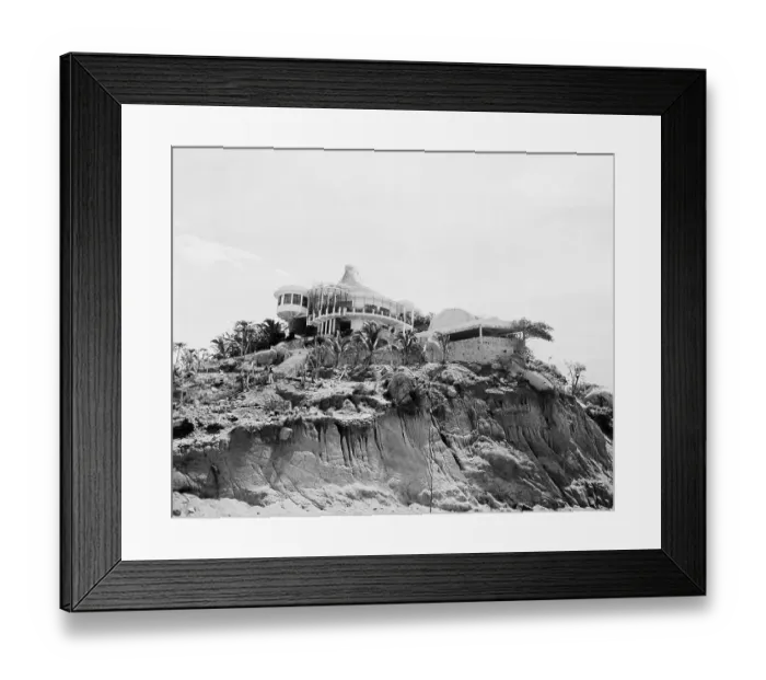 Framed Print : Elaborate House on a Cliff Framed Print : Elaborate House on a Cliff