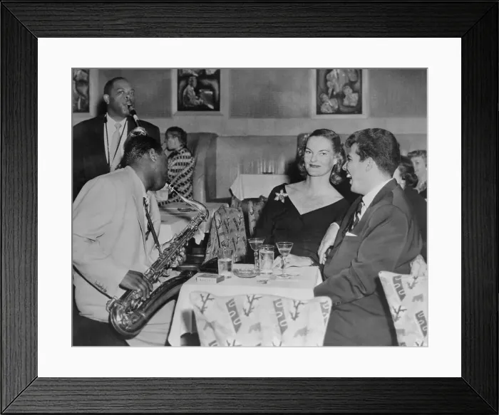Framed Print : Doris Duke, Joe Castro, and Big Jay McNeeley at Birdland Framed Print : Doris Duke, Joe Castro, and Big Jay McNeeley at Birdland