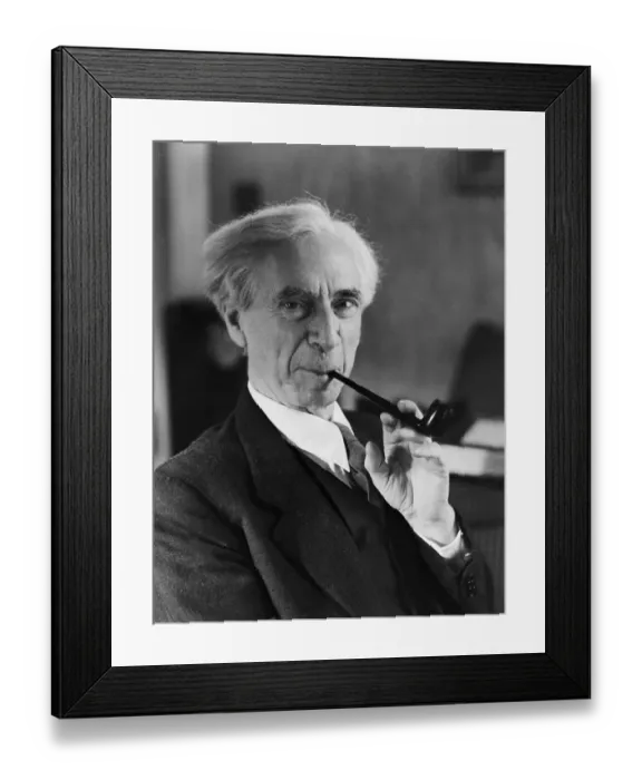 Framed Print : Bertrand Arthur William Russell Smoking a Pipe