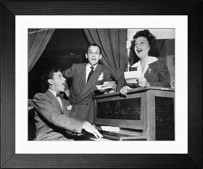 Framed Print : Frank Sinatra, Moss Hart, and Ethel Merman Singing Framed Print : Frank Sinatra, Moss Hart, and Ethel Merman Singing