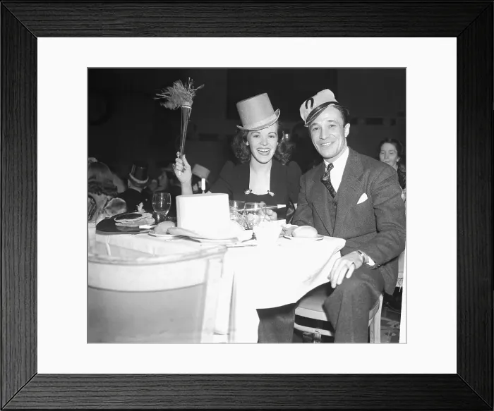 Framed Print : Dixie Dunbar and Gene Snyder at a New Years Party Framed Print : Dixie Dunbar and Gene Snyder at a New Years Party