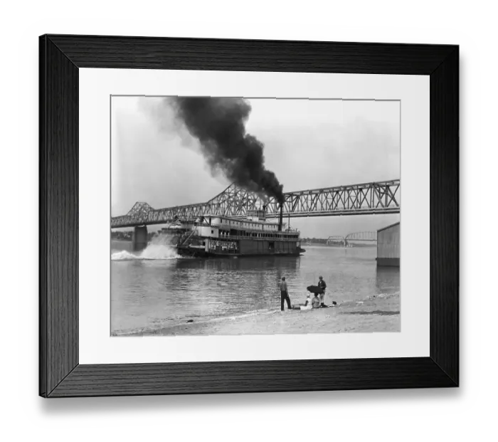 Framed Print : Sternwheeler Carrying Cargo Framed Print : Sternwheeler Carrying Cargo