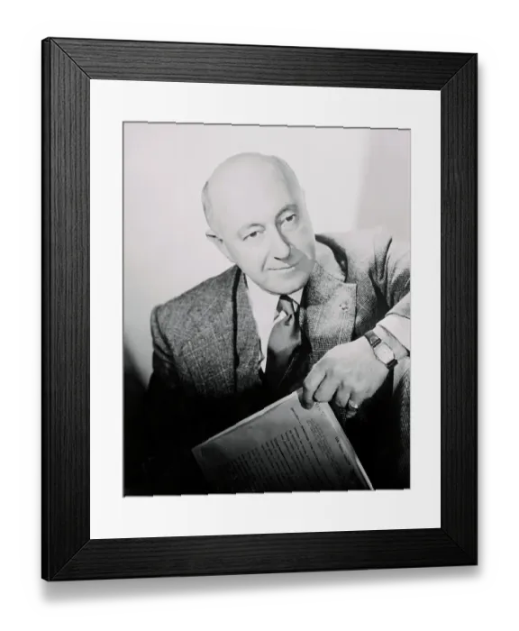 Framed Print : Cecil B. DeMIlle Posing With Script Framed Print : Cecil B. DeMIlle Posing With Script