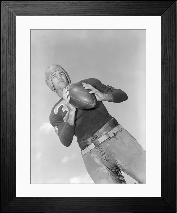 Framed Print : Sammy Baugh Holding Football Framed Print : Sammy Baugh Holding Football