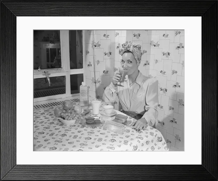 Framed Print : Carmen Miranda has Breakfast Framed Print : Carmen Miranda has Breakfast