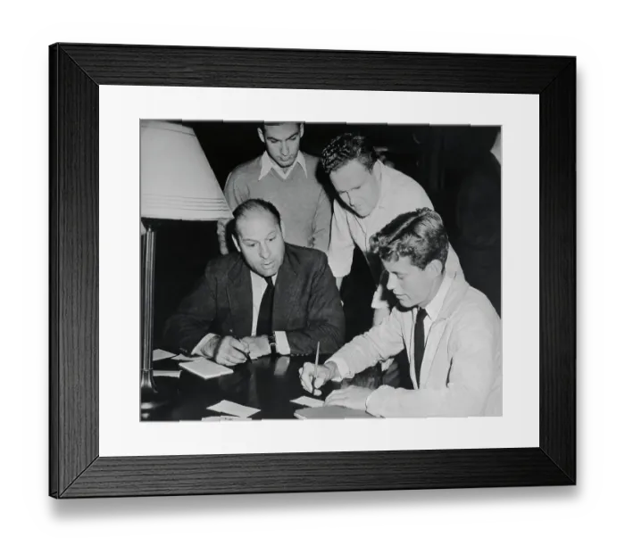 Framed Print : John F. Kennedy Signing up For the Draft Framed Print : John F. Kennedy Signing up For the Draft