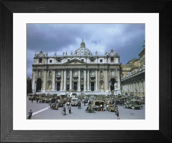Framed Print : Troops at the Piazza San Pietro Framed Print : Troops at the Piazza San Pietro