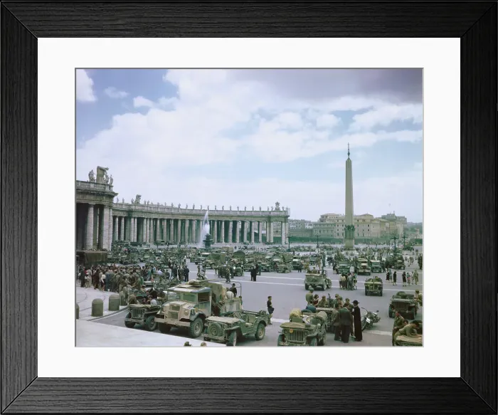 Framed Print : Troops at the Piazza San Pietro Framed Print : Troops at the Piazza San Pietro