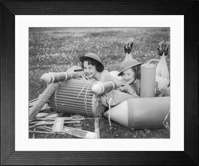 Framed Print : Actresses Playing with Fireworks Framed Print : Actresses Playing with Fireworks