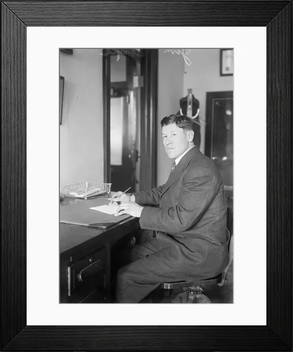 Framed Print : Olympic Athlete Jim Thorpe At A Desk Framed Print : Olympic Athlete Jim Thorpe At A Desk