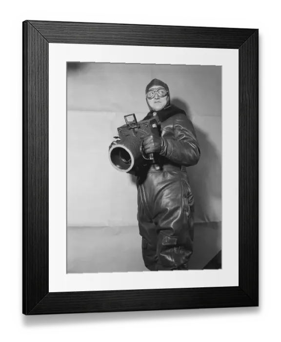 Framed Print : M.P. Baron Wearing Flying Suit Framed Print : M.P. Baron Wearing Flying Suit