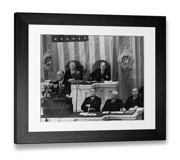 Framed Print : President Roosevelt Addressing Congress Framed Print : President Roosevelt Addressing Congress