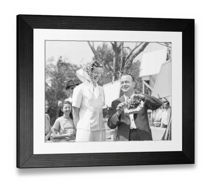 Framed Print : Katharine Hepburn and Jack Greenwood Framed Print : Katharine Hepburn and Jack Greenwood