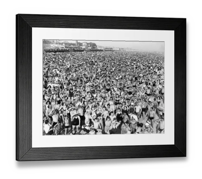 Framed Print : Crowd on Coney Island Framed Print : Crowd on Coney Island