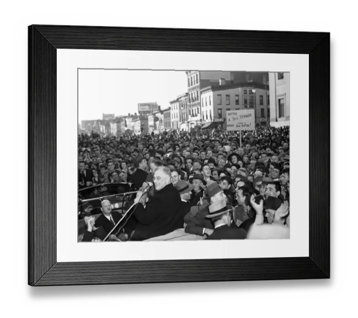 Framed Print : President Roosevelt Campaigning Framed Print : President Roosevelt Campaigning