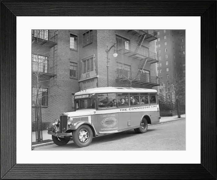 Framed Print : Tour Bus in New York City Framed Print : Tour Bus in New York City