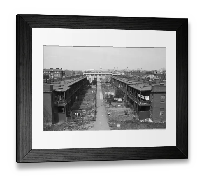 Framed Print : US Capitol And DC Slums Framed Print : US Capitol And DC Slums