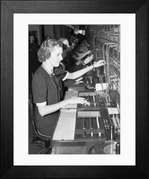 Framed Print : Night Time Telephone Operator Framed Print : Night Time Telephone Operator