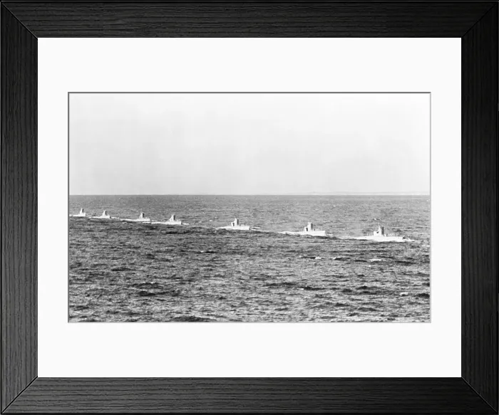 Framed Print : Seven German Submarines Framed Print : Seven German Submarines