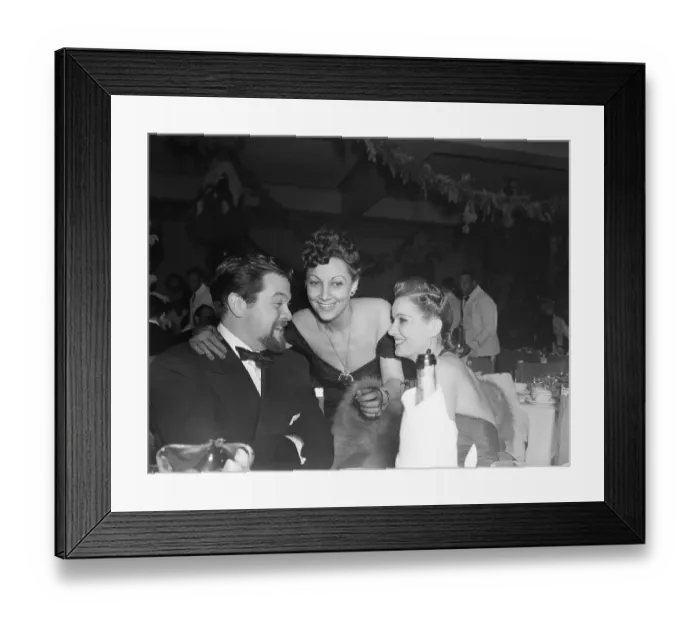 Framed Print : Orson Welles, Mrs. Jack Warner, and Lili Damita Framed Print : Orson Welles, Mrs. Jack Warner, and Lili Damita