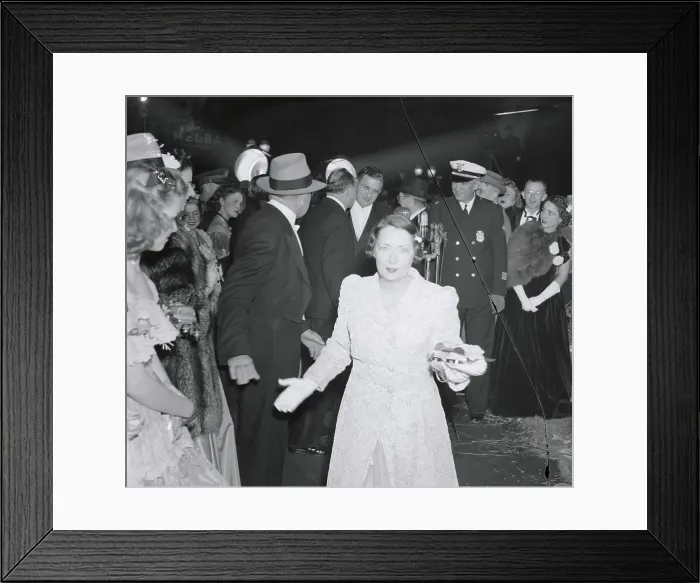 Framed Print : Margaret Mitchell at Movie Premiere Party