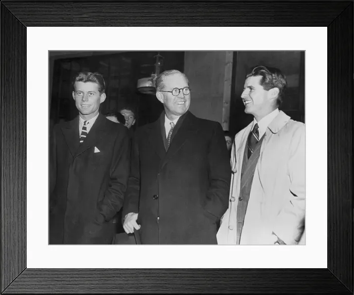 Framed Print : Joseph P. Kennedy with Sons John and Joseph Jr Framed Print : Joseph P. Kennedy with Sons John and Joseph Jr