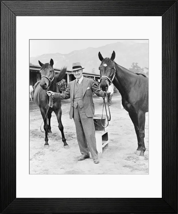 Framed Print : Charles Howard with Kayak II and Seabiscuit Framed Print : Charles Howard with Kayak II and Seabiscuit