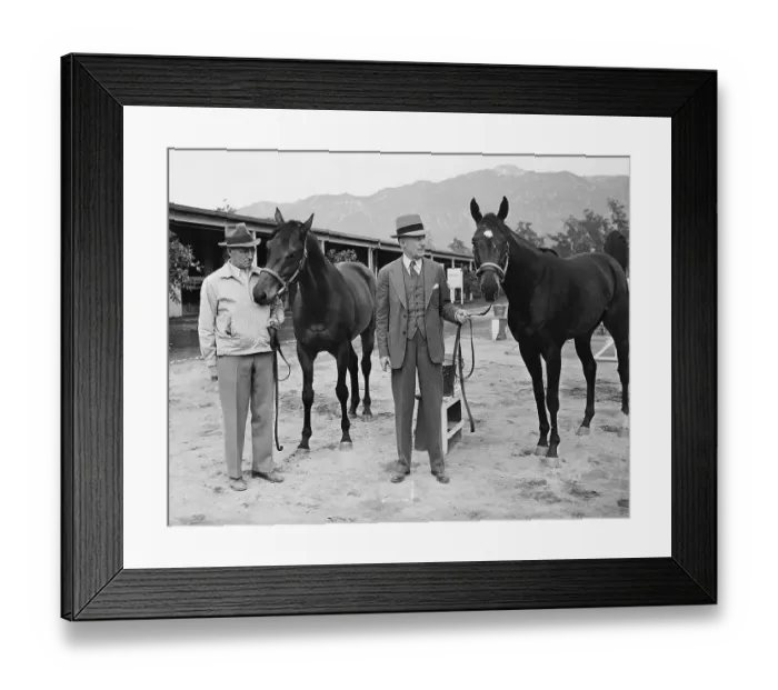 Framed Print : Smith and Howard with Seabiscuit and Kayak II