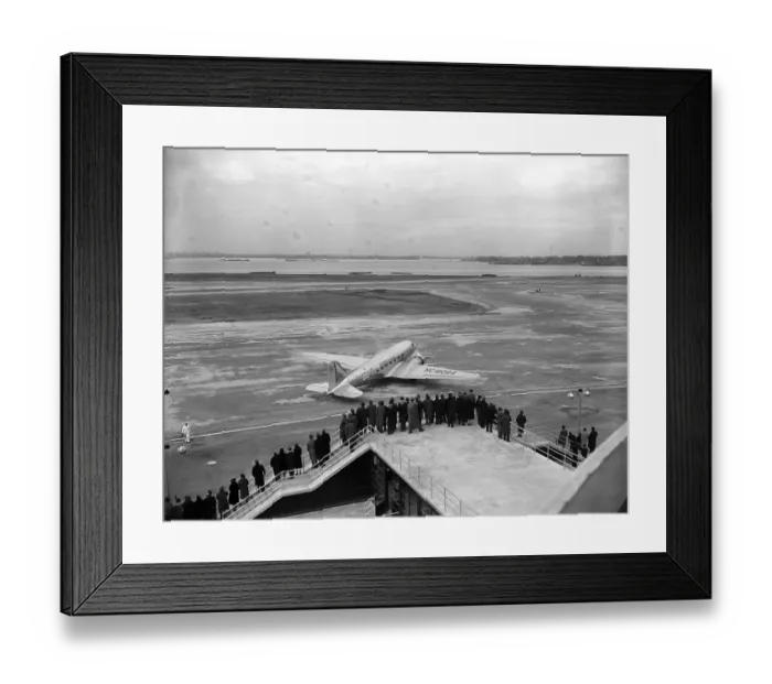 Framed Print : People At The Opening Of Laguardia Airpo Framed Print : People At The Opening Of Laguardia Airpo