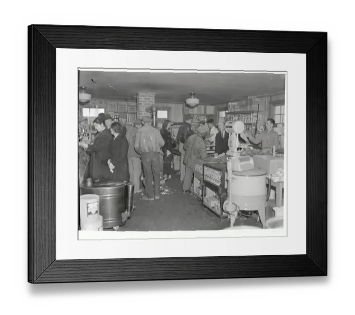Framed Print : People Shopping Inside Cooperative Grocery Store Framed Print : People Shopping Inside Cooperative Grocery Store