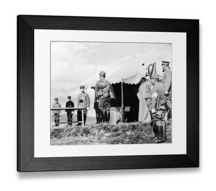 Framed Print : Hirohito Confers with Military Officer