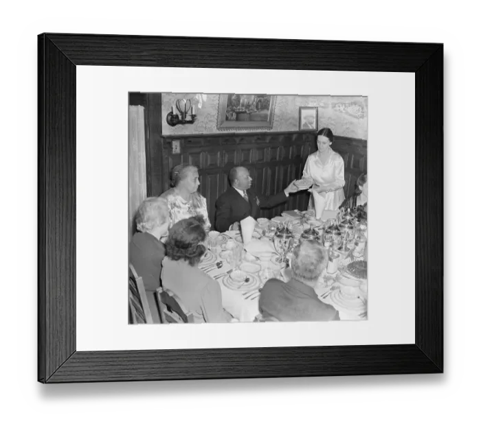 Framed Print : People Seated at Dining Table Framed Print : People Seated at Dining Table