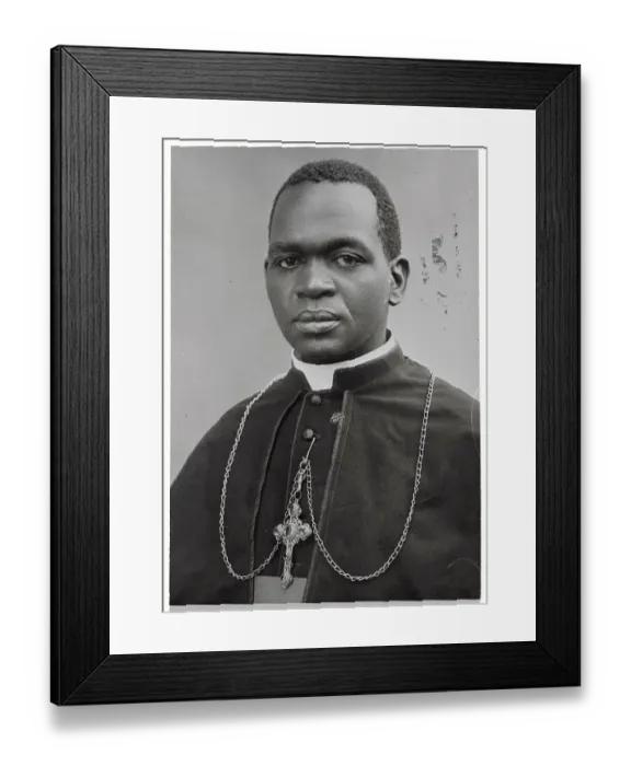 Framed Print : Portrait of Monsignor Joseph Kiwanu in Religious Dress Framed Print : Portrait of Monsignor Joseph Kiwanu in Religious Dress