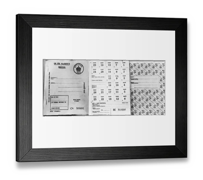 Framed Print : Ration Card For Sugar Framed Print : Ration Card For Sugar