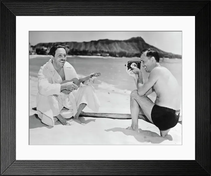 Framed Print : Walt Disney Being Photographed by His Brother Roy Framed Print : Walt Disney Being Photographed by His Brother Roy