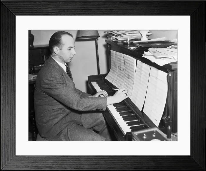 Framed Print : Jimmy Han Heusen Seated At Piano, Writin Framed Print : Jimmy Han Heusen Seated At Piano, Writin