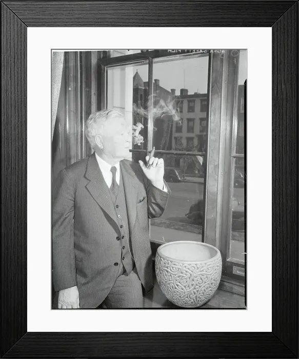 Framed Print : John Nance Garner Smoking Framed Print : John Nance Garner Smoking