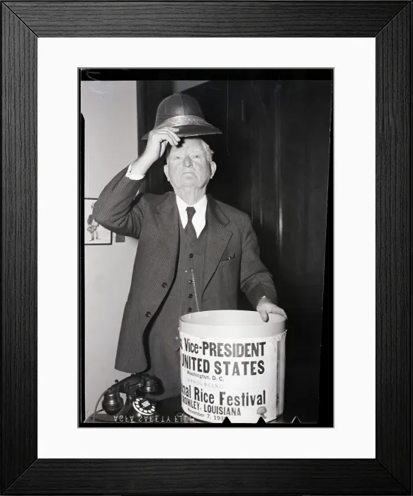 Framed Print : John Nance Garner with Pith Helmet Framed Print : John Nance Garner with Pith Helmet