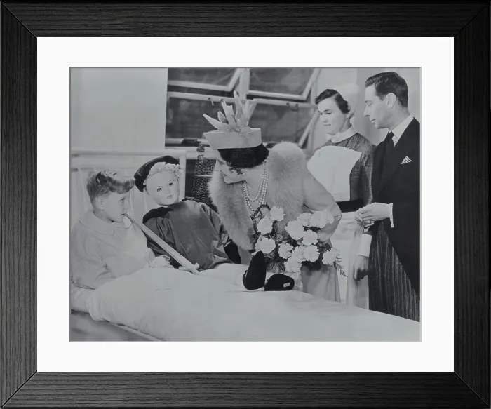 Framed Print : King and Queen Visiting Youth